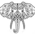 Mandala de cabeza de elefante